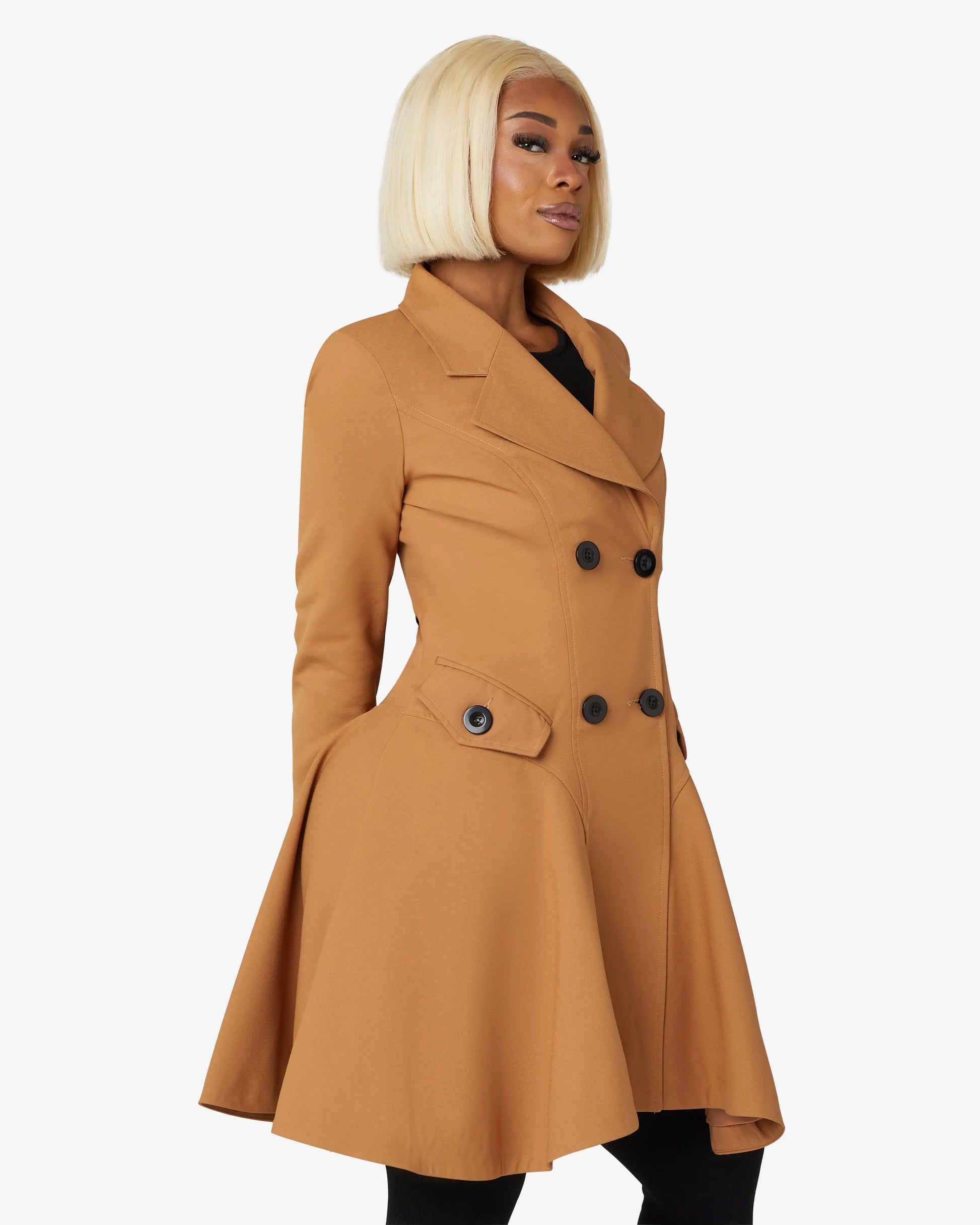 Spring/Summer Double Breasted Skater Coat (1102-SP) De La Creme