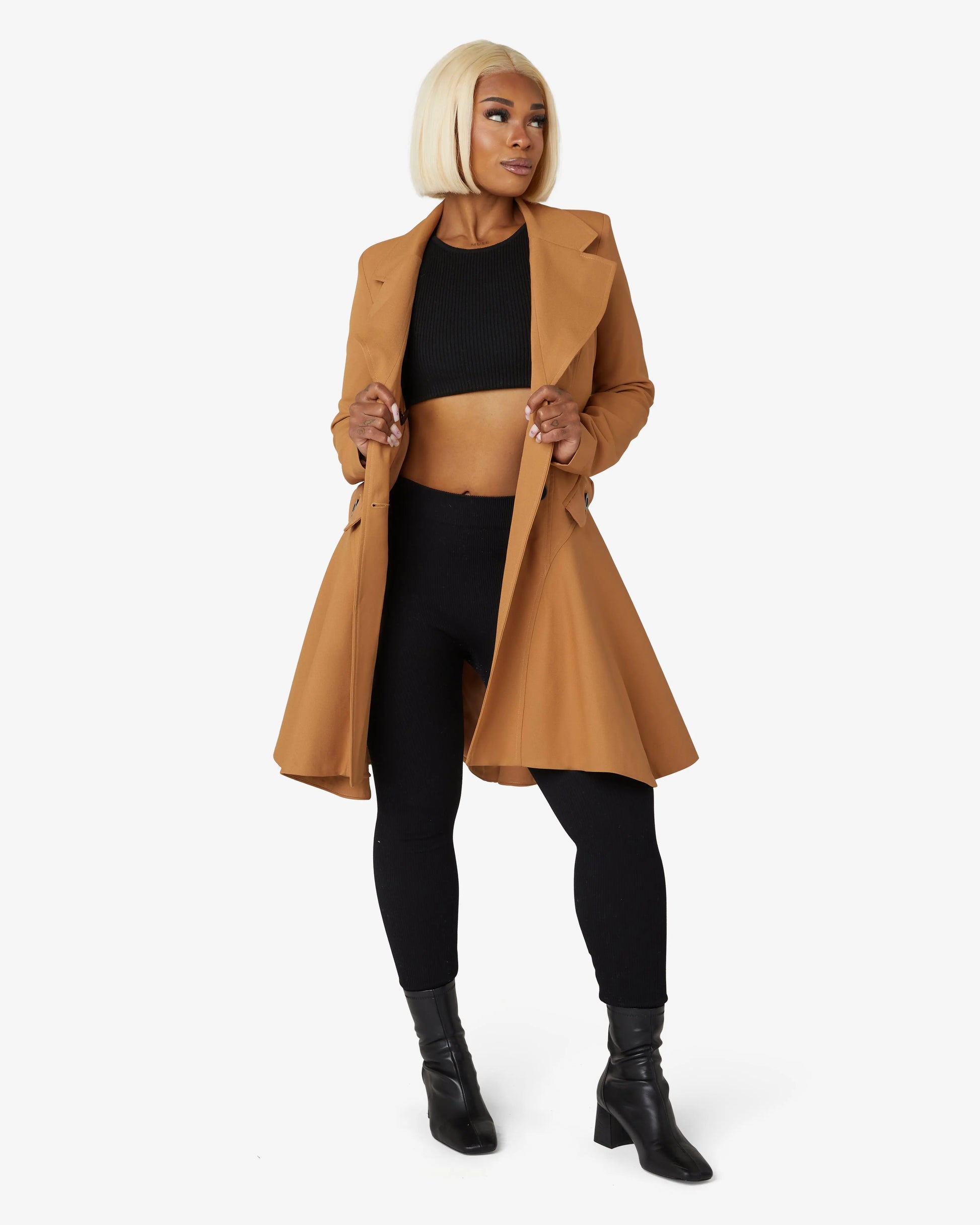 Spring/Summer Double Breasted Skater Coat (1102-SP) De La Creme