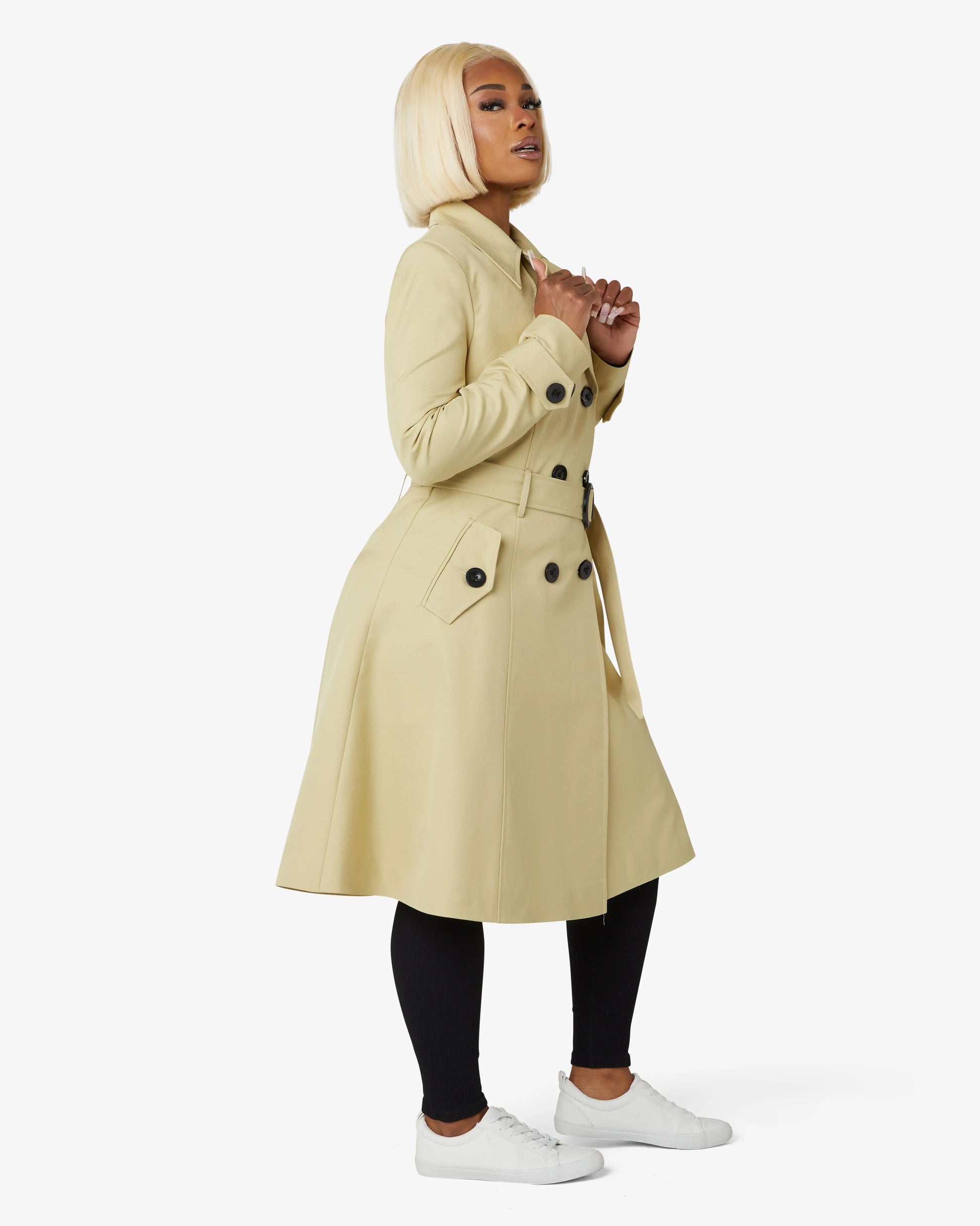 Spring/Summer Double Breasted Trench Mac Coat (1201-SP) De La Creme