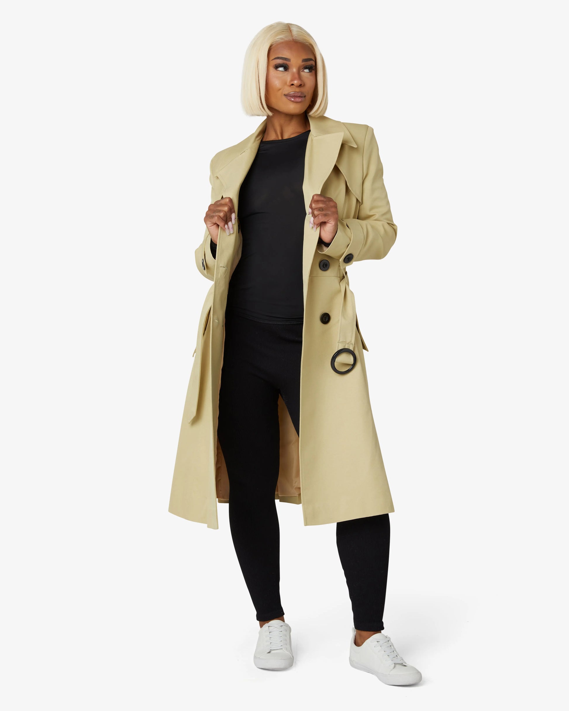 Spring/Summer Double Breasted Trench Mac Coat (1201-SP) De La Creme