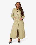 Spring/Summer Single Breasted Longline Collared Mac Coat (1204-SP) De La Creme