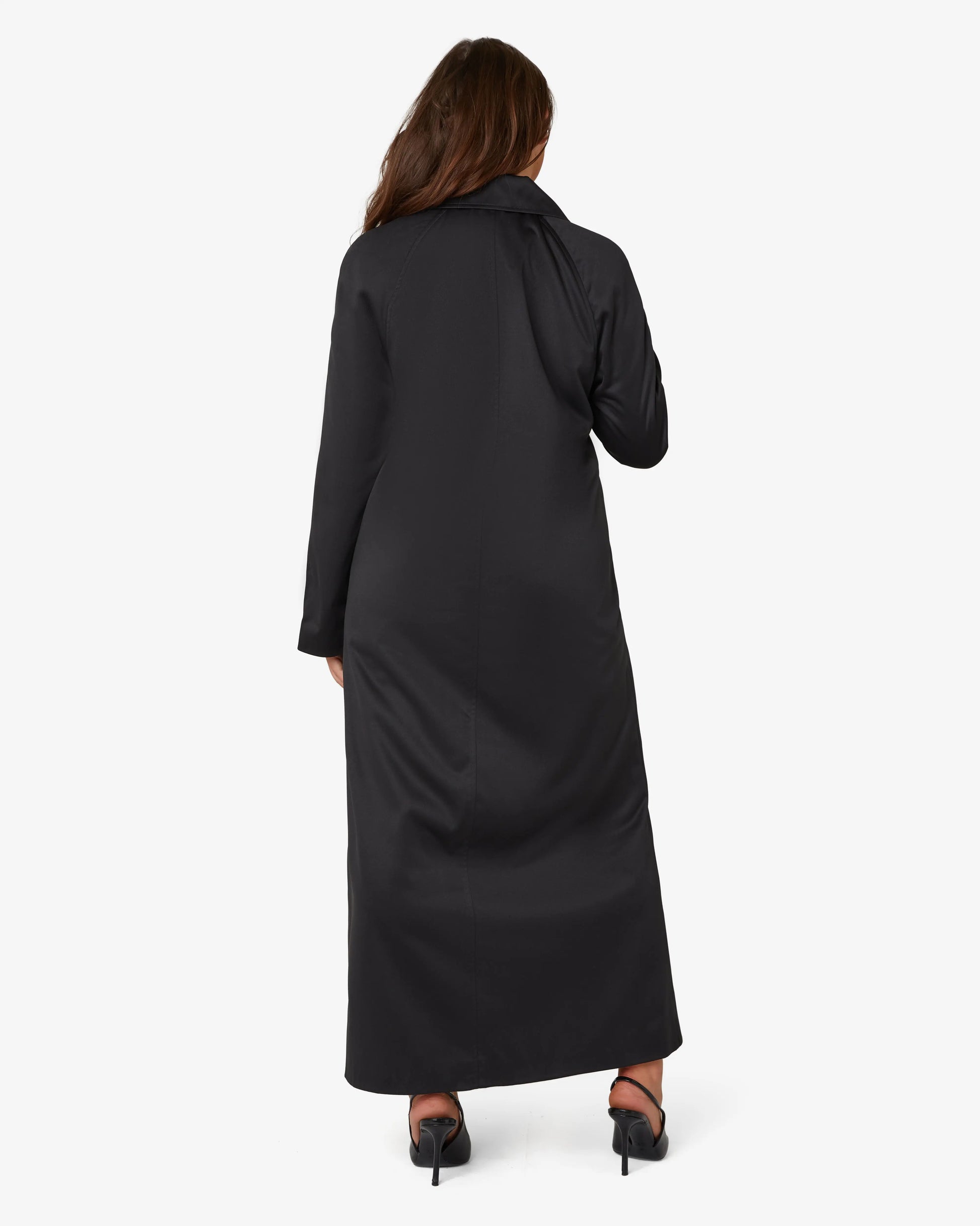 Spring/Summer Single Breasted Longline Collared Mac Coat (1204-SP) De La Creme