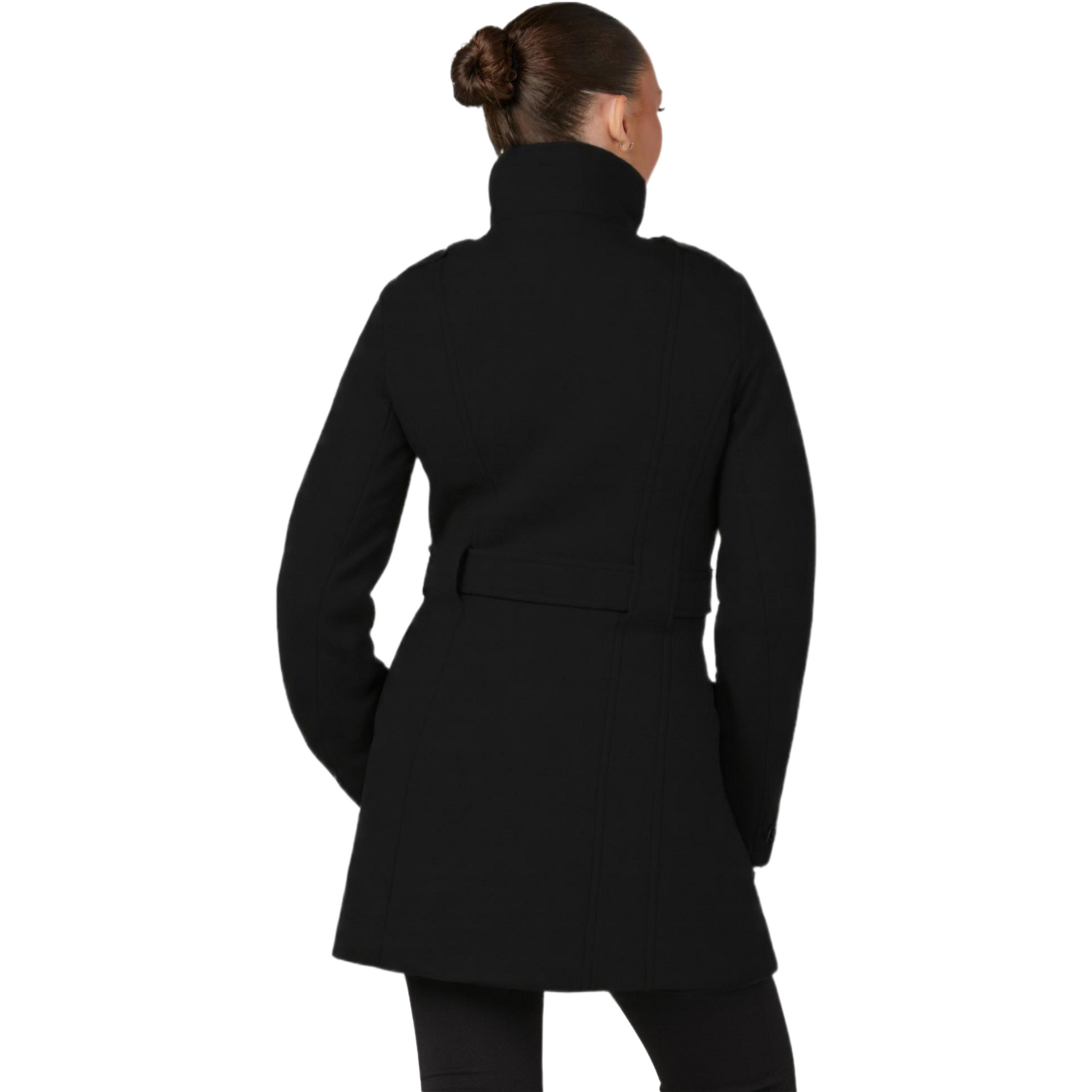 Military Style High Neck Belted Coat (1226) De La Creme