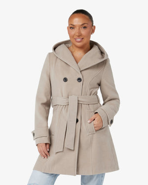 Slim Fit Shawl Hooded Coat (1325) De La Creme