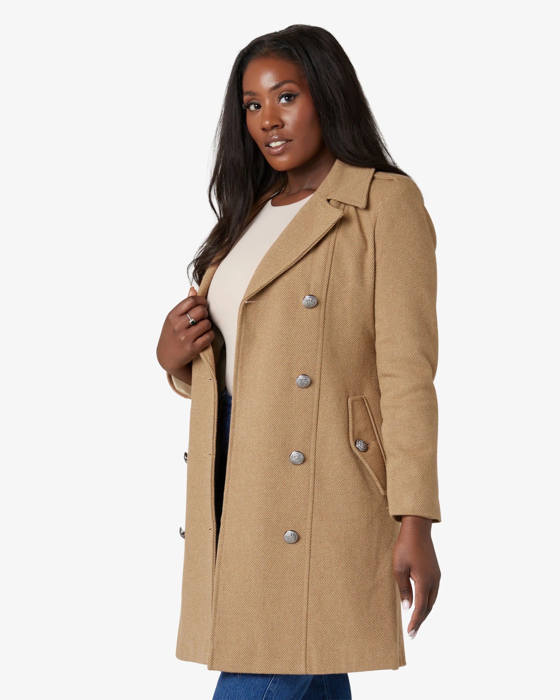 Double Breasted Twill Military Coat (1908) De La Creme