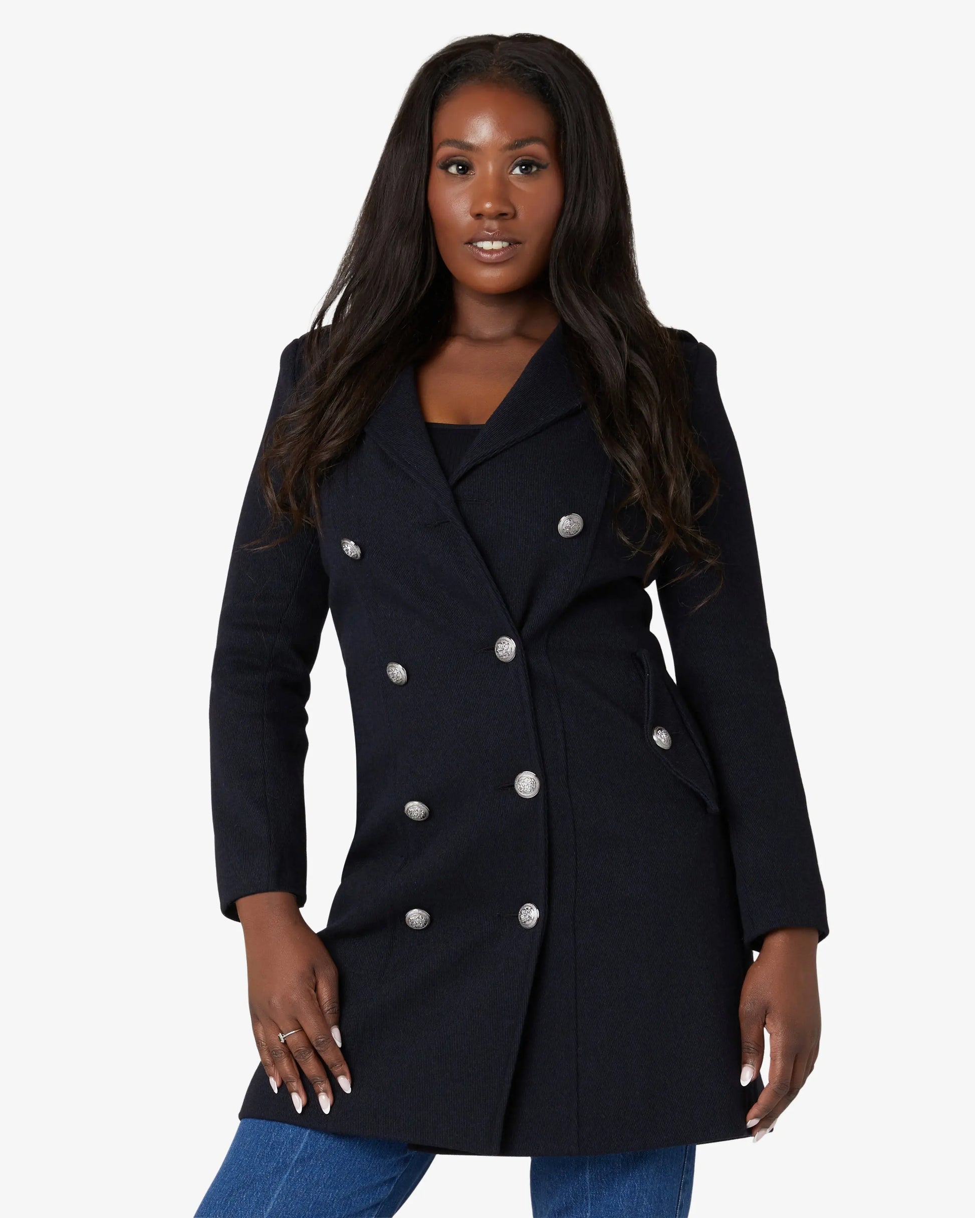 Double Breasted Twill Military Coat (1908) De La Creme