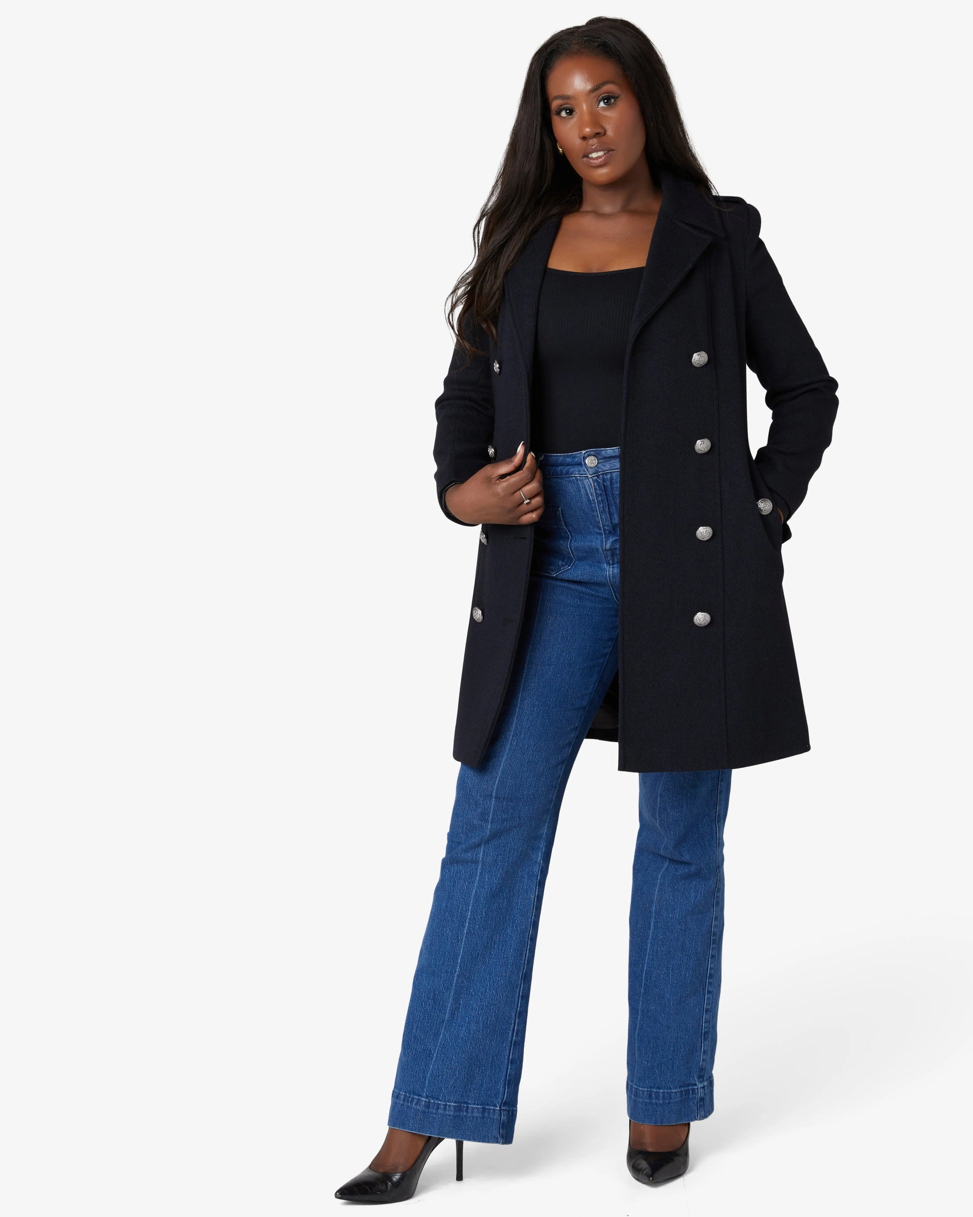 Double Breasted Twill Military Coat (1908) De La Creme