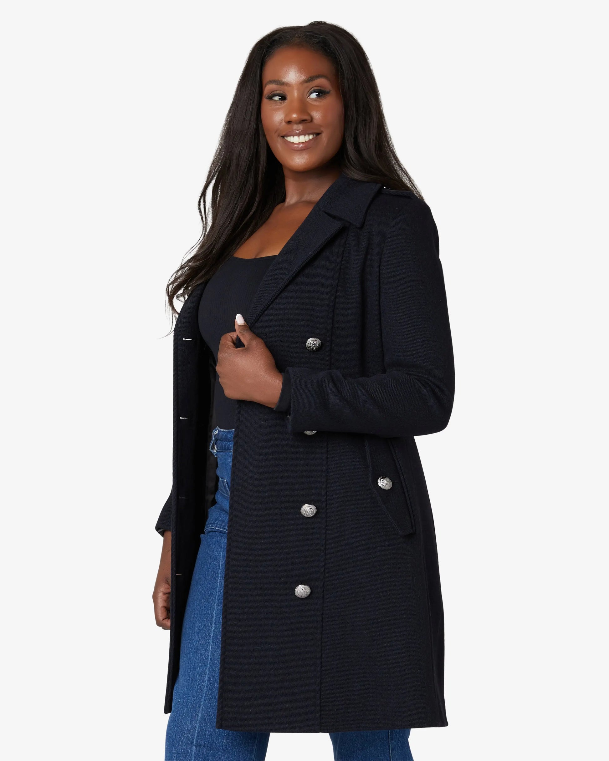 Double Breasted Twill Military Coat (1908) De La Creme