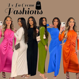 Knot Detail Maxi Dress - NAYEEMA De La Creme