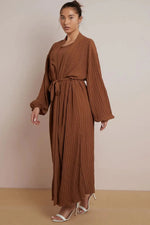 Crinkle dress and cardigan 2 piece set - HANA De La Creme