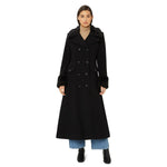 Alexa Wool Blend Faux Fur Trim Maxi Coat De La Creme