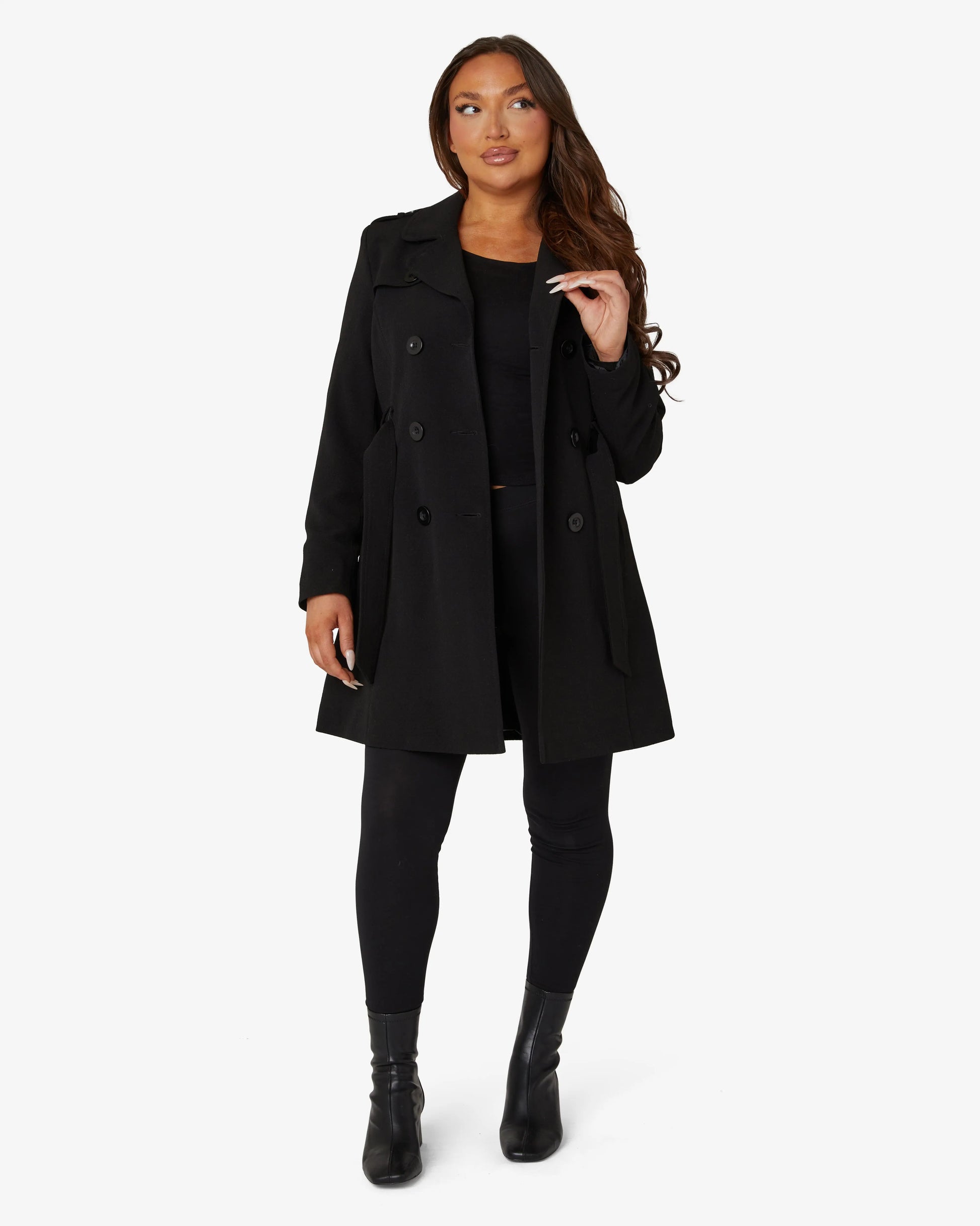 Spring/Summer Military Double Breasted Trench Coat (9049-SP) De La Creme