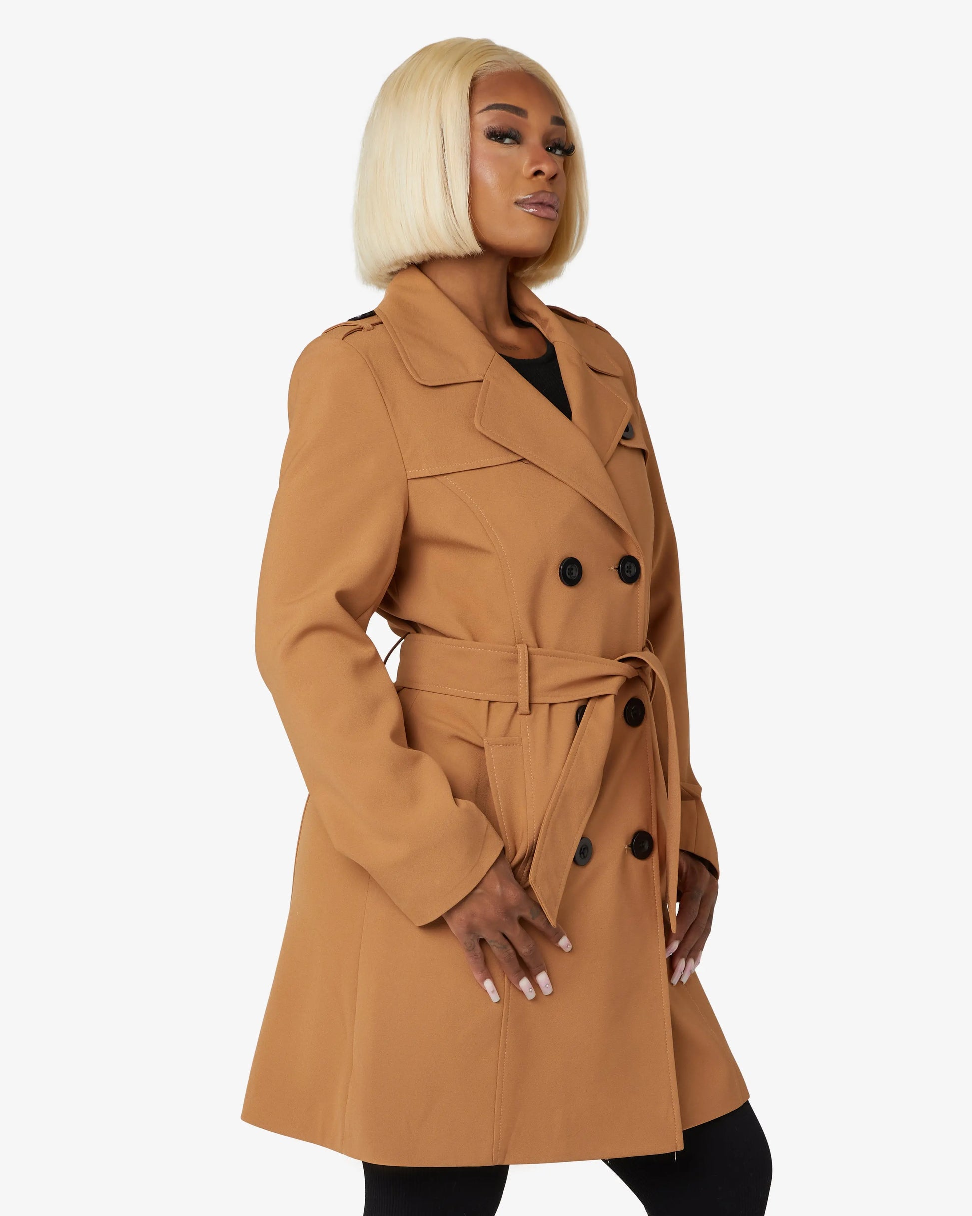 Spring/Summer Military Double Breasted Trench Coat (9049-SP) De La Creme
