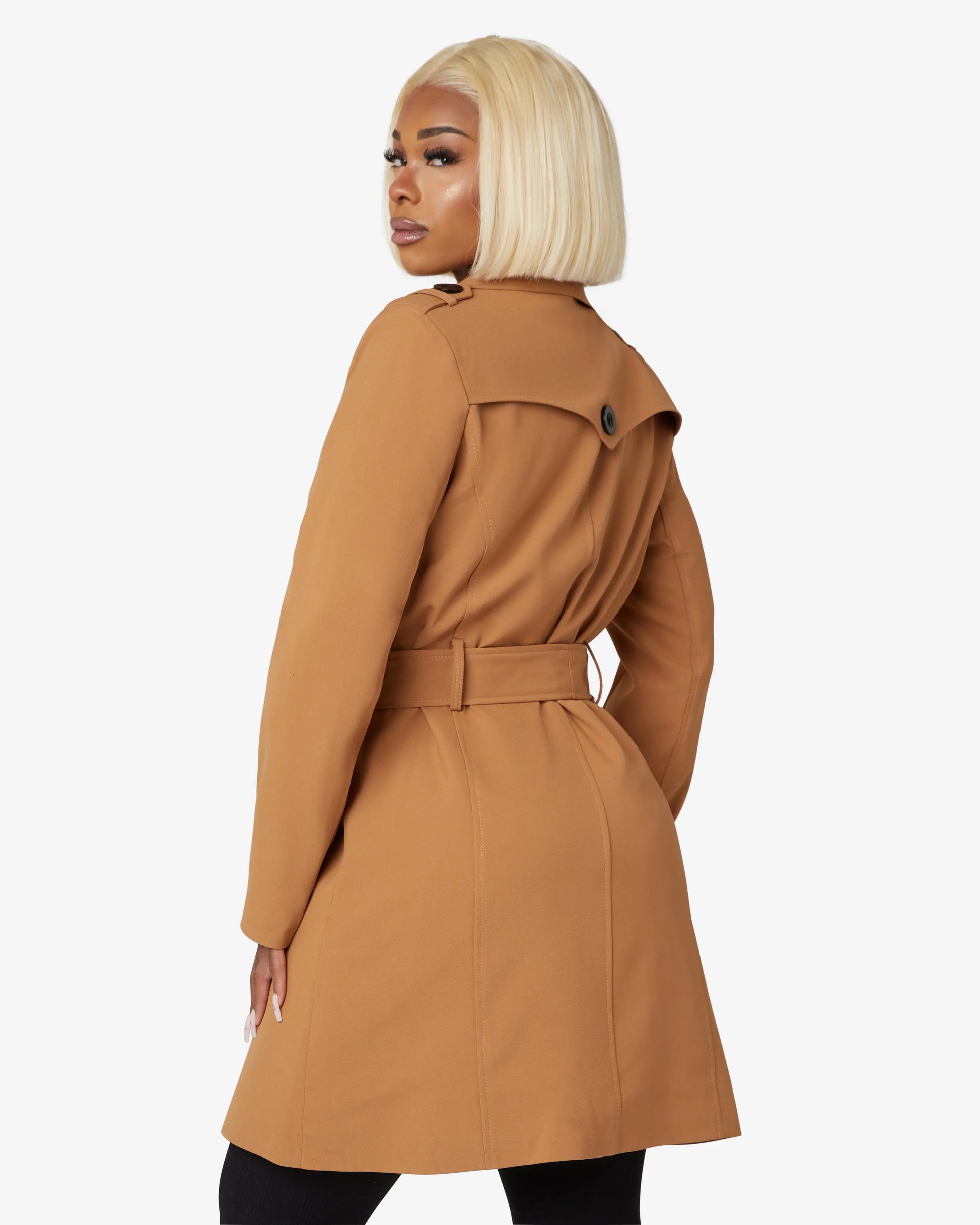 Spring/Summer Military Double Breasted Trench Coat (9049-SP) De La Creme