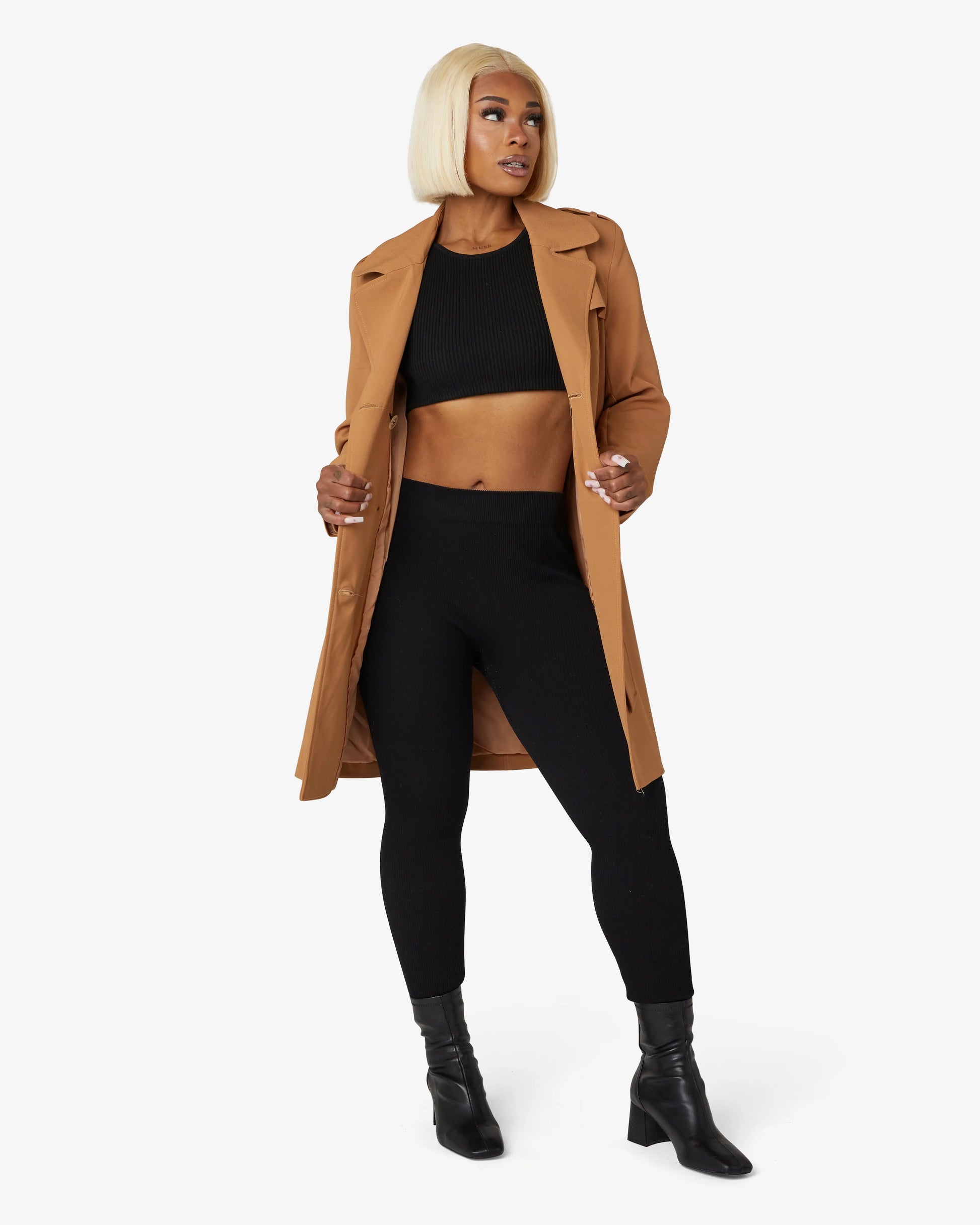 Spring/Summer Military Double Breasted Trench Coat (9049-SP) De La Creme