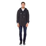 CLAREMONT - Mens Wool Blend Hooded Duffle Coat De La Creme MAN