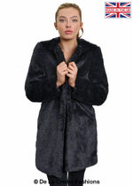De La Creme - Womens Faux Fur Classic Coat