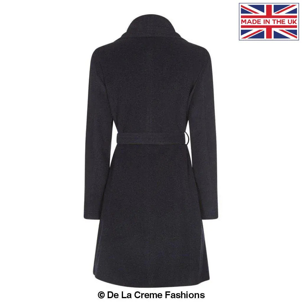 De La Creme - Womens Wool Blend Large Lapel Duster Coat