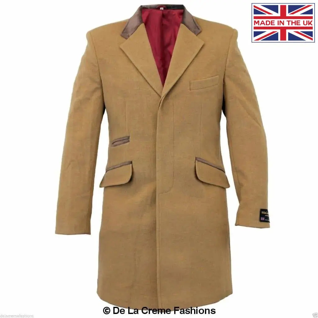 Tommy Retro Mod Crombie Covert Coat