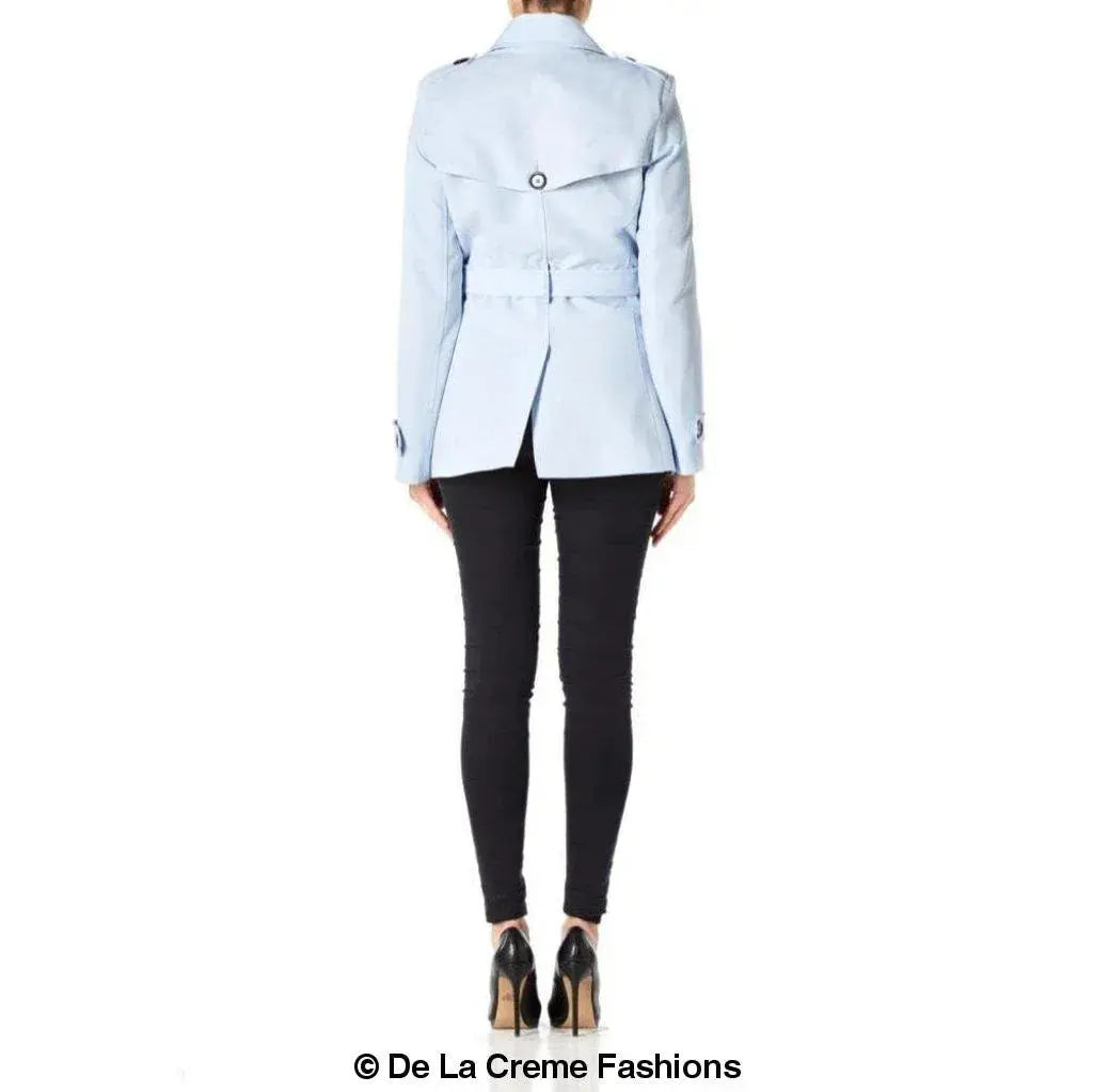 Women's Spring/Summer Double Breasted Short Belted Coat