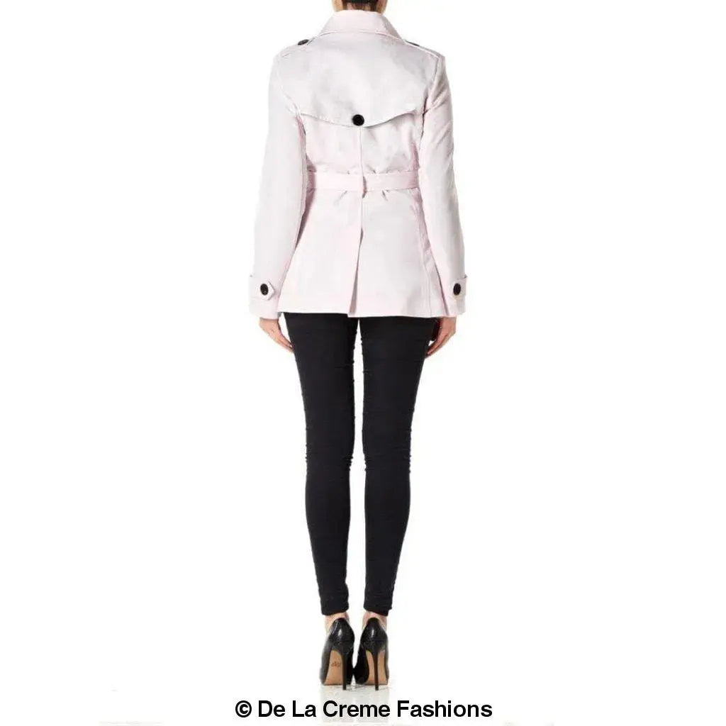 Women's Spring/Summer Double Breasted Short Belted Coat