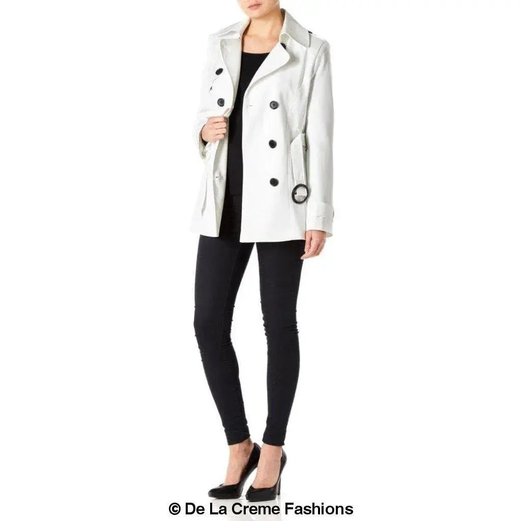 Women's Spring/Summer Double Breasted Short Belted Coat