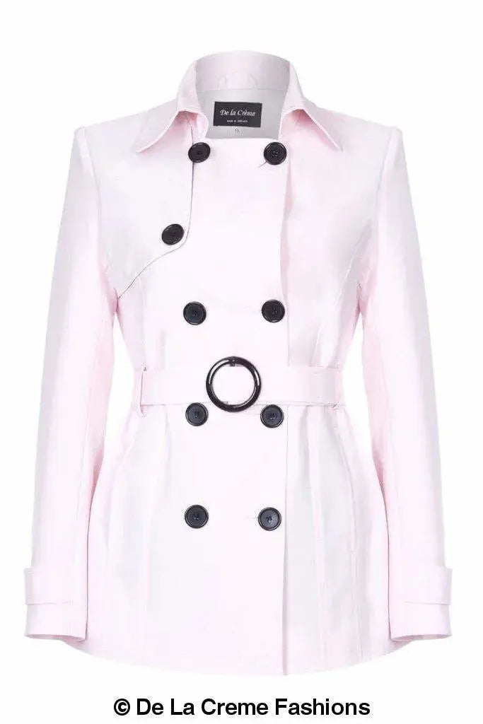 Women's Spring/Summer Double Breasted Short Belted Coat