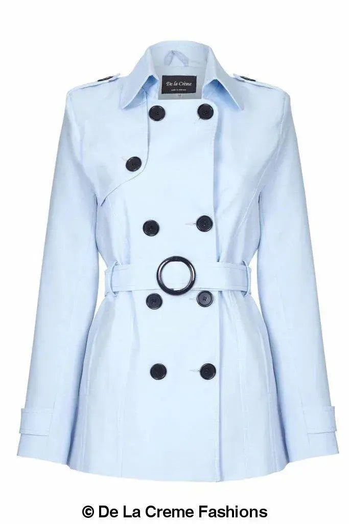 Women's Spring/Summer Double Breasted Short Belted Coat