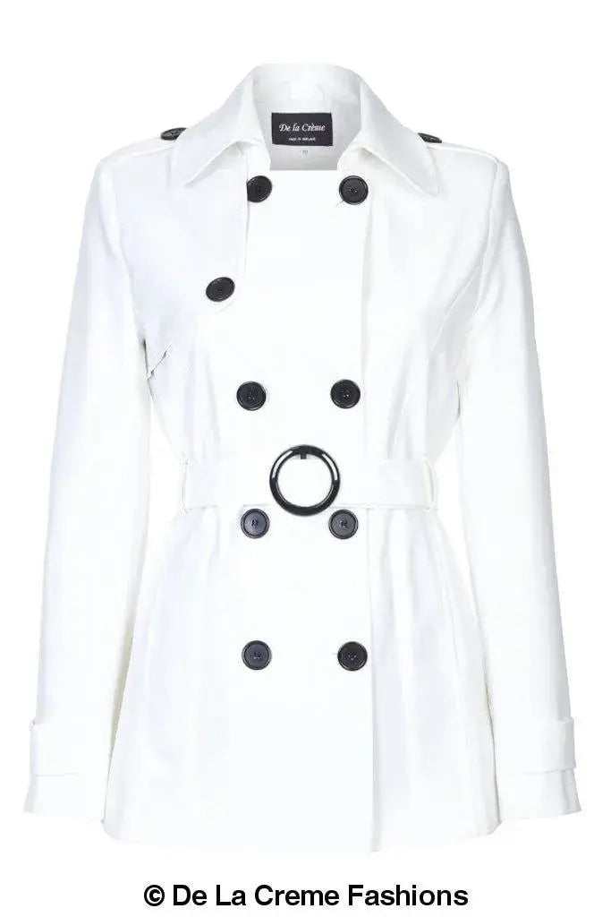 Women's Spring/Summer Double Breasted Short Belted Coat