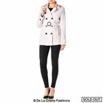 Women's Spring/Summer Double Breasted Short Belted Coat