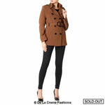 Women's Spring/Summer Double Breasted Short Belted Coat