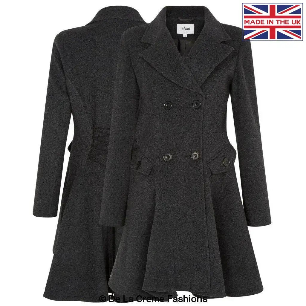 De La Crème - Women's Wool Blend Fit And Flare Coat