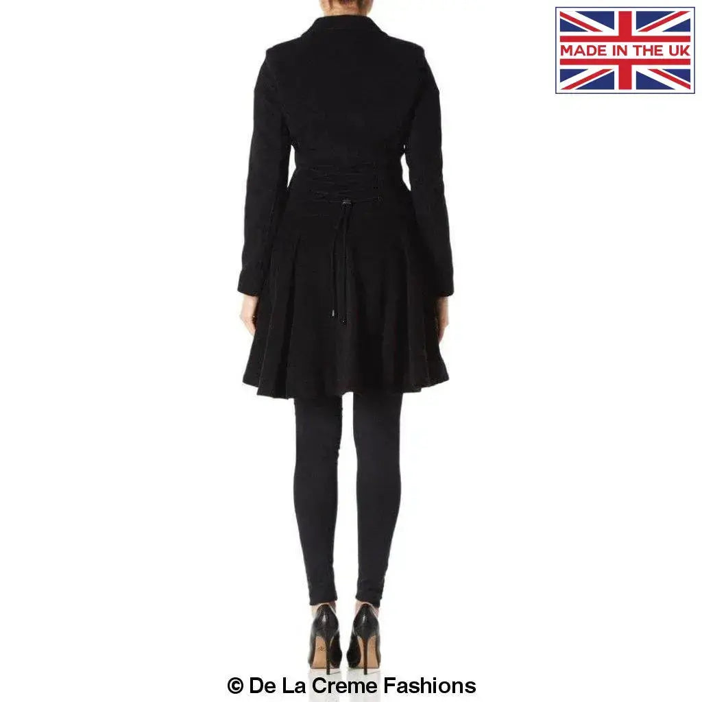 De La Crème - Women's Wool Blend Fit And Flare Coat
