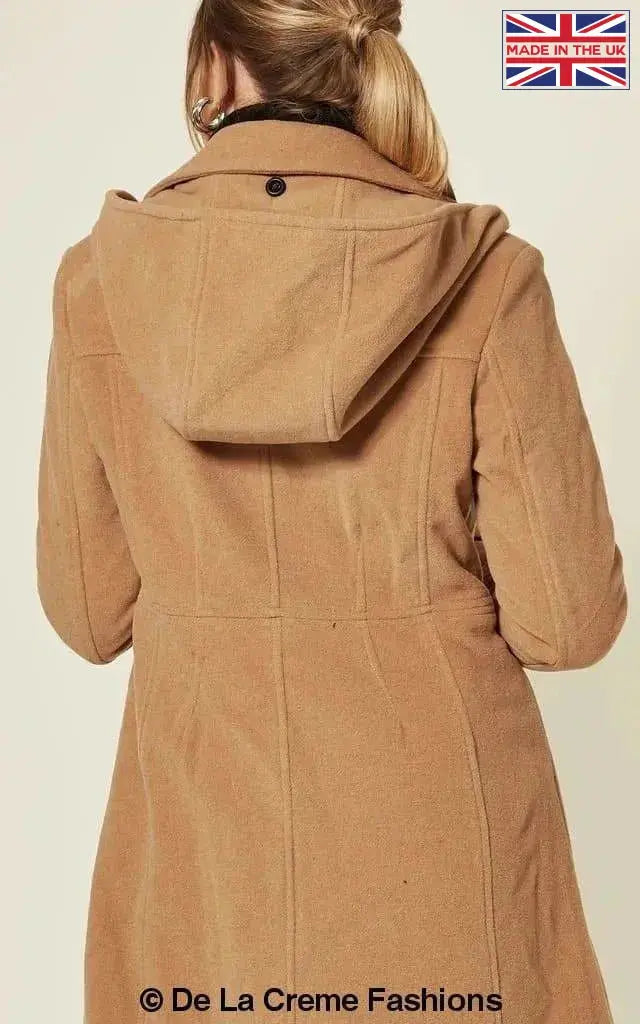 Beatrice Wool And Cashmere Hooded Mid Length Coat