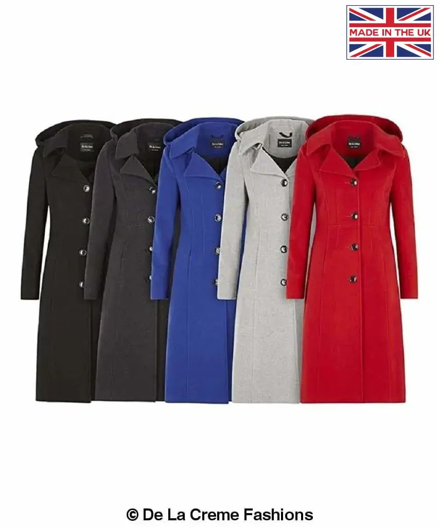 Beatrice Wool And Cashmere Hooded Mid Length Coat