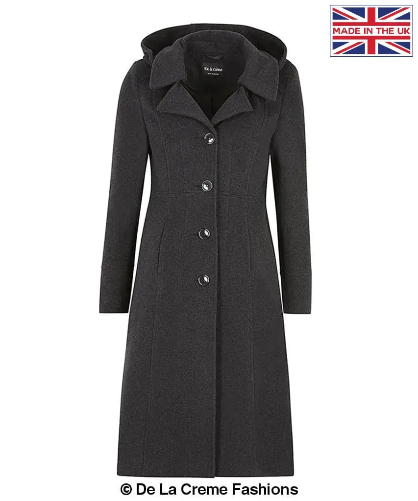 Beatrice Wool And Cashmere Hooded Mid Length Coat