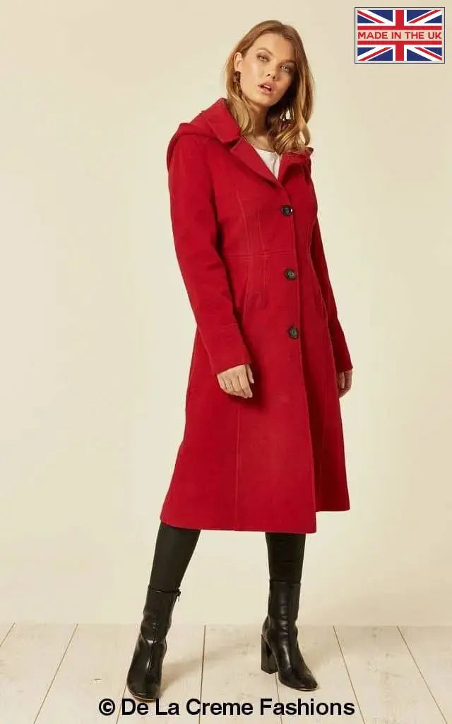 Beatrice Wool And Cashmere Hooded Mid Length Coat