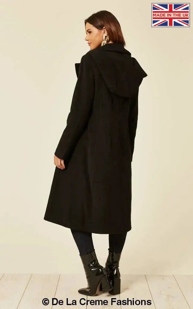 Beatrice Wool And Cashmere Hooded Mid Length Coat