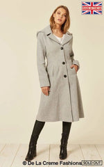Beatrice Wool And Cashmere Hooded Mid Length Coat