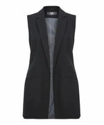BHS - Womens Formal Open Front Sleeveless Blazer Ladies Office Black Waistcoat