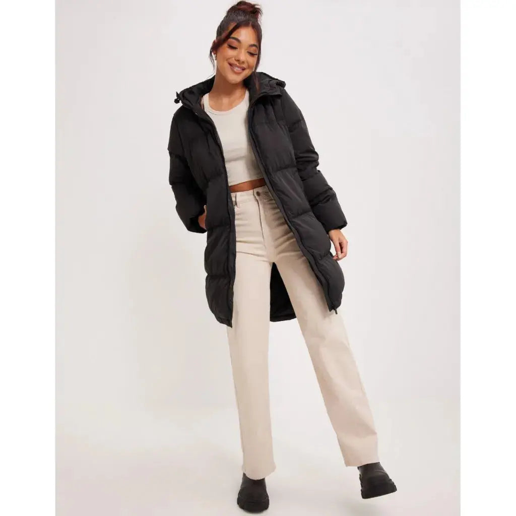 Black padded parka coat womens shop