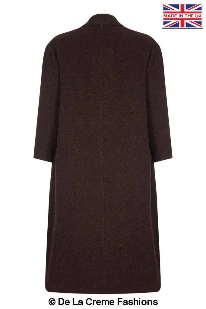 De La Creme - Womens Wool & Cashmere Blend Plus Size Long Coat