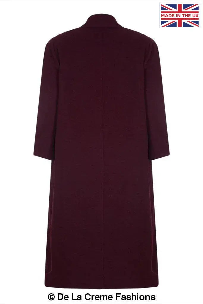 De La Creme - Womens Wool & Cashmere Blend Plus Size Long Coat
