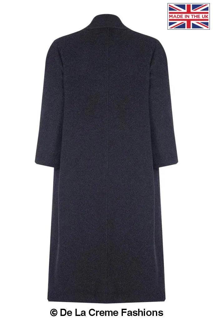 De La Creme - Womens Wool & Cashmere Blend Plus Size Long Coat
