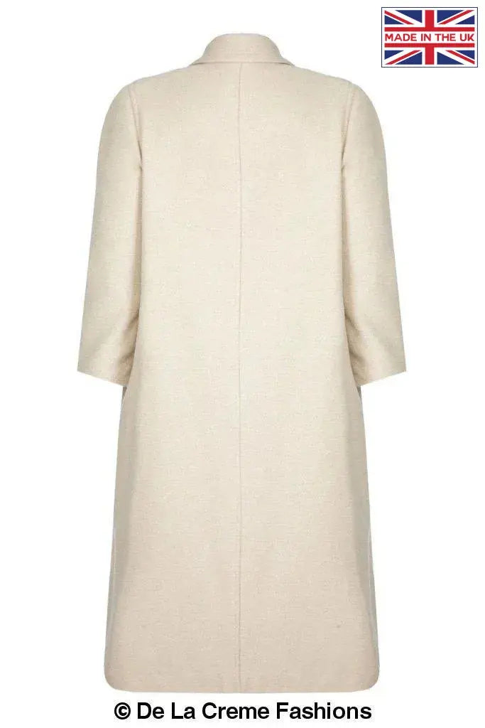 De La Creme - Womens Wool & Cashmere Blend Plus Size Long Coat
