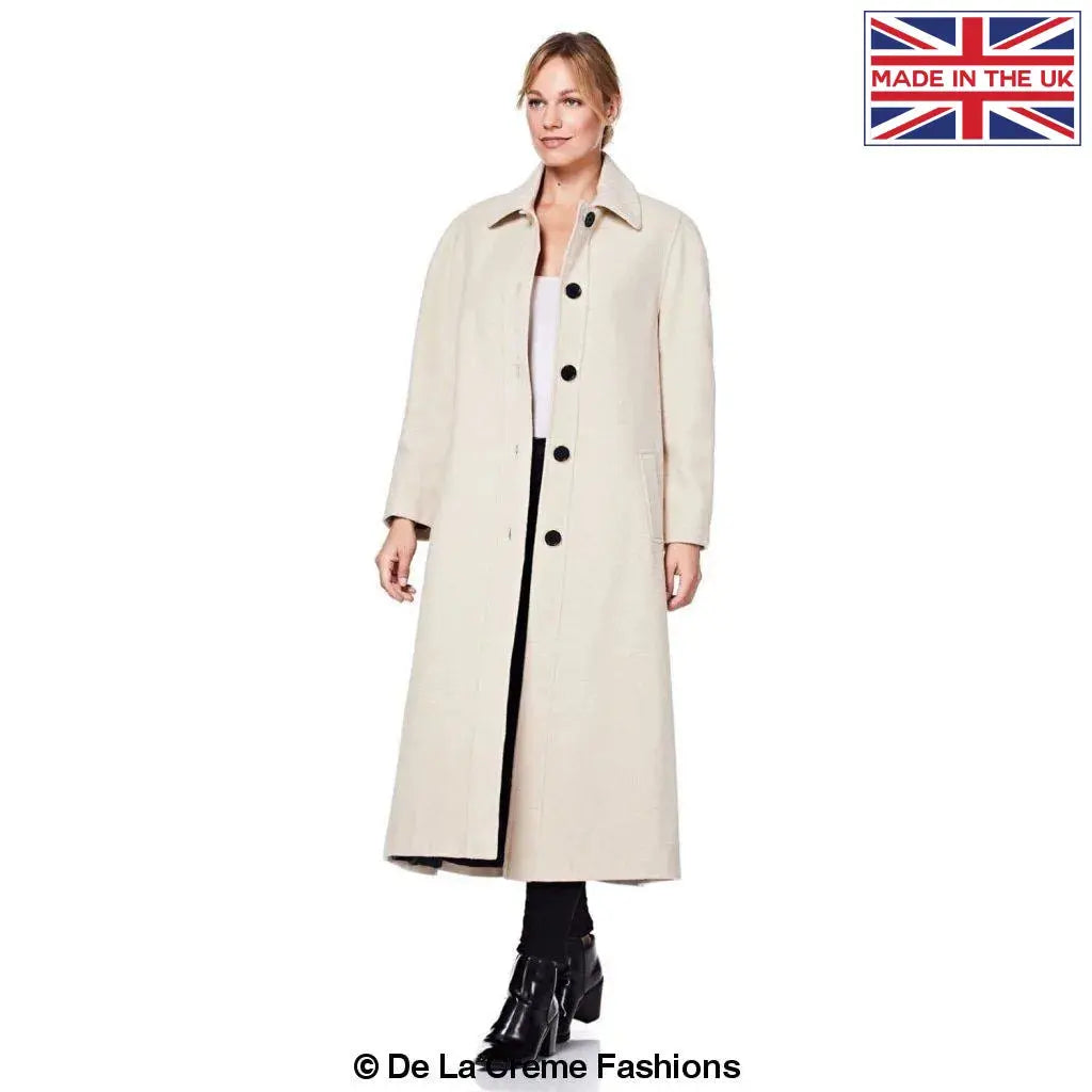 De La Creme - Womens Wool & Cashmere Blend Plus Size Long Coat