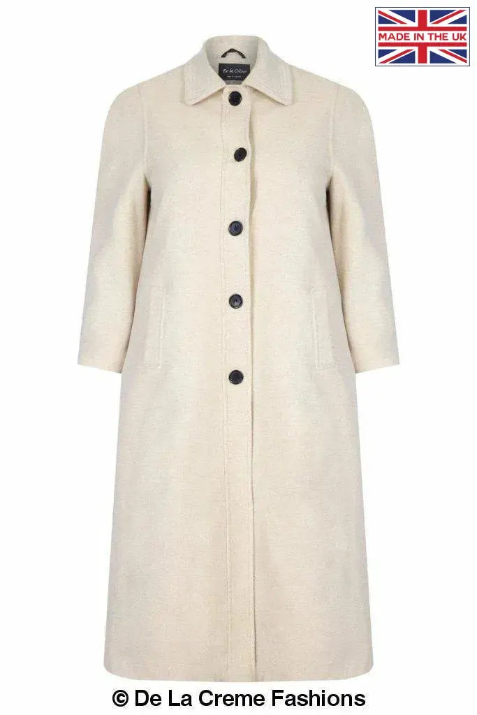 De La Creme - Womens Wool & Cashmere Blend Plus Size Long Coat