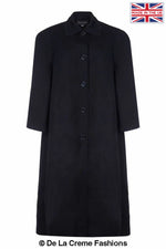 De La Creme - Womens Wool & Cashmere Blend Plus Size Long Coat