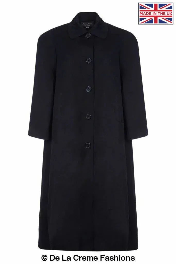 De La Creme - Womens Wool & Cashmere Blend Plus Size Long Coat