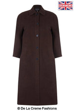 De La Creme - Womens Wool & Cashmere Blend Plus Size Long Coat